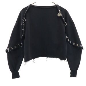 Diesel Black Sweatshirt with Silver Accents